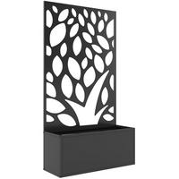 HOCHBEET mit Rankgitter aus Metall Schwarz - Schwarz, Metall (23/113/61cm) - Outsunny