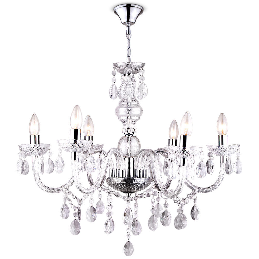 KRONLEUCHTER in verschiedenen Ausführungen - Weiß, Metall (67/67/166cm) - Globo Lighting