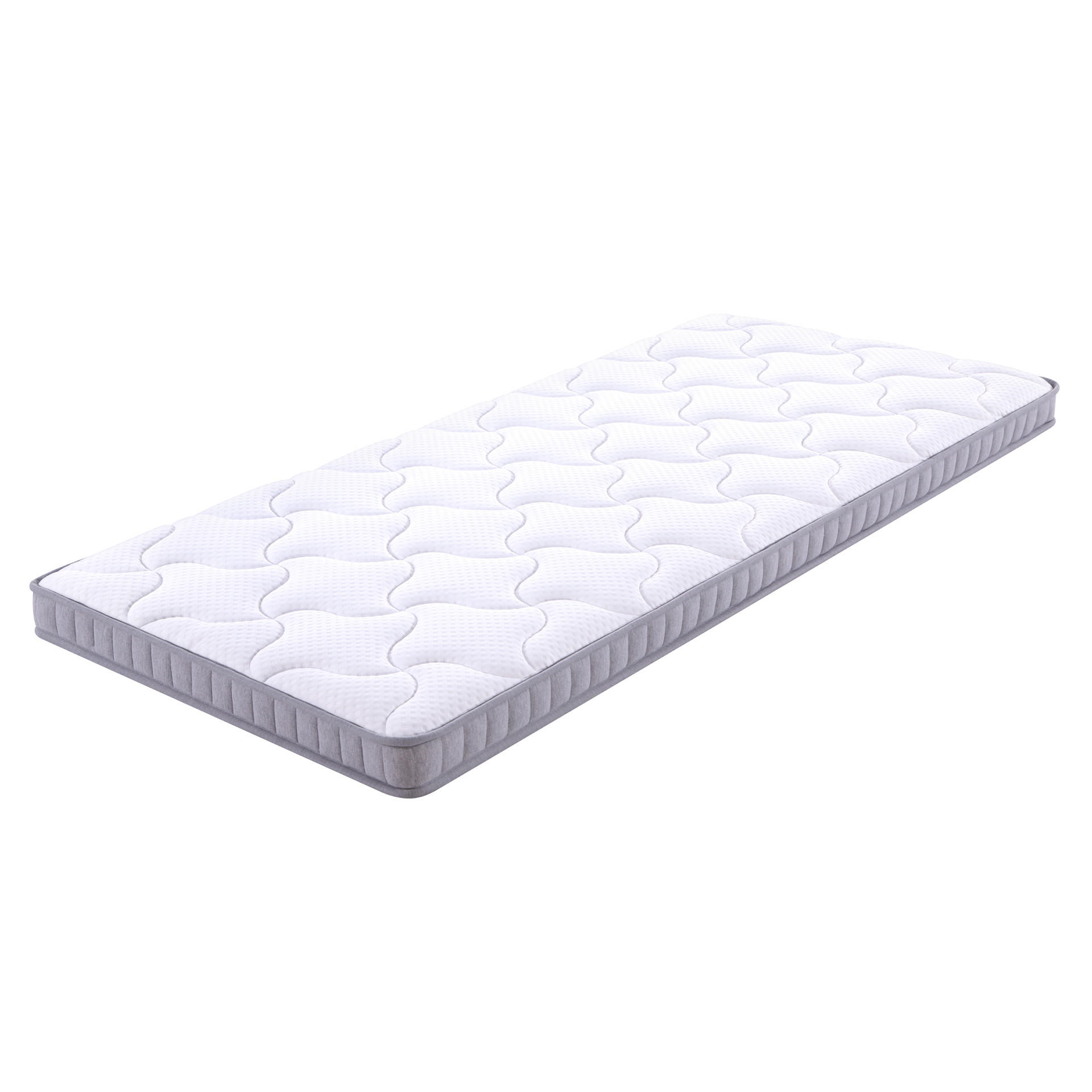 TASCHENFEDERKERNMATRATZE 140/200 cm Weiß, Härte H3 - Weiß, Textil (140/200cm) - Oxeza