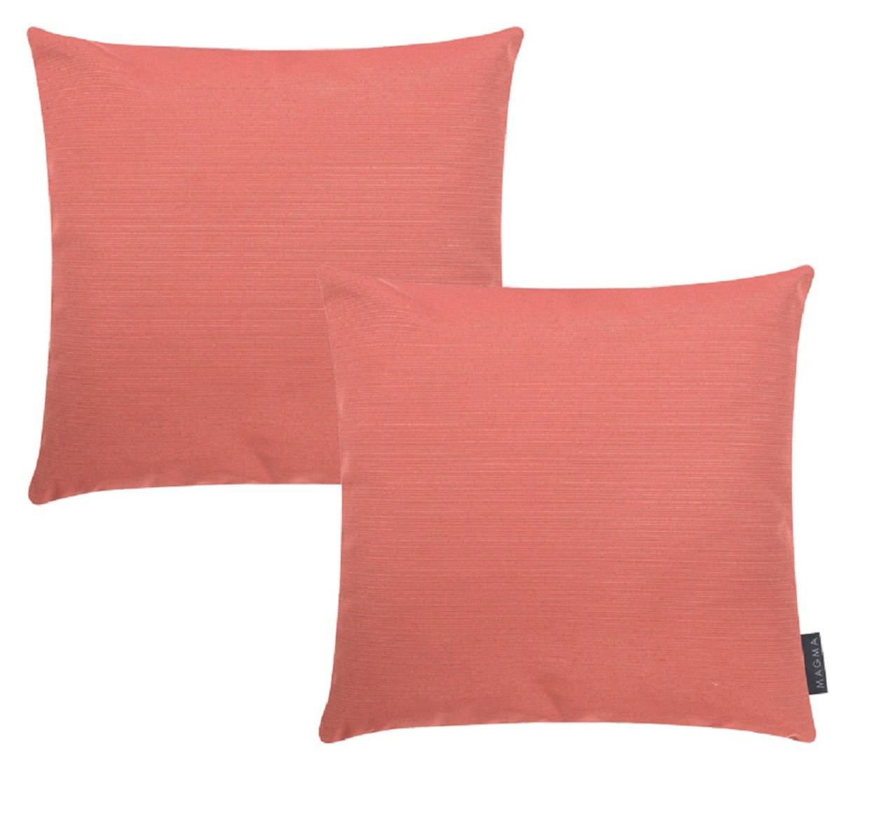 KISSENHÜLLE 2er Set Fino uni 40/40 cm - Dunkelorange, Textil (40/40cm) - Magma Heimtexx