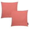 KISSENHÜLLE 2er Set Fino uni 40/40 cm - Dunkelorange, Textil (40/40cm) - Magma Heimtexx