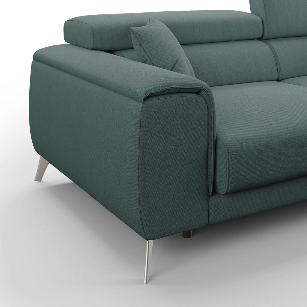 Thumbnail - Divani.store Linearsofa, Grün, Textil, 185x73x102 cm, Wohnzimmer, Sofas & Couches, Sofas
