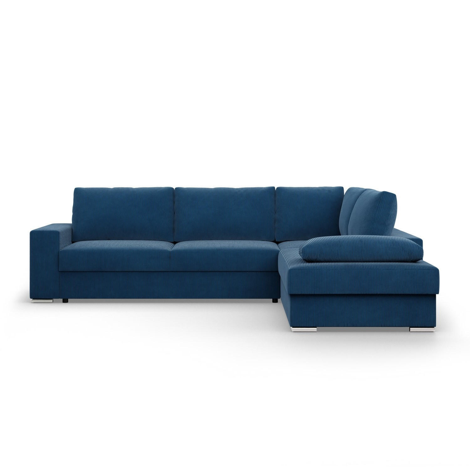 ECKSOFA MIT SCHLAFFUNKTION VELANO Dunkelblau - Dunkelblau, Textil (231/287cm) - Mebligo