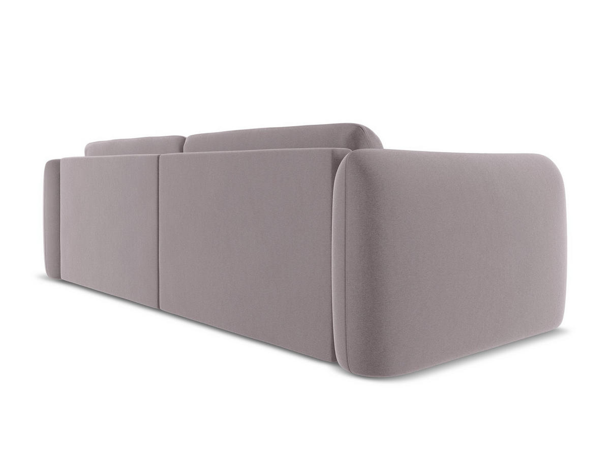 4-SITZER-SOFA Samt Stoff Violett - Lila/Flieder, Kunststoff/Textil (250/74/105cm) - Makamii