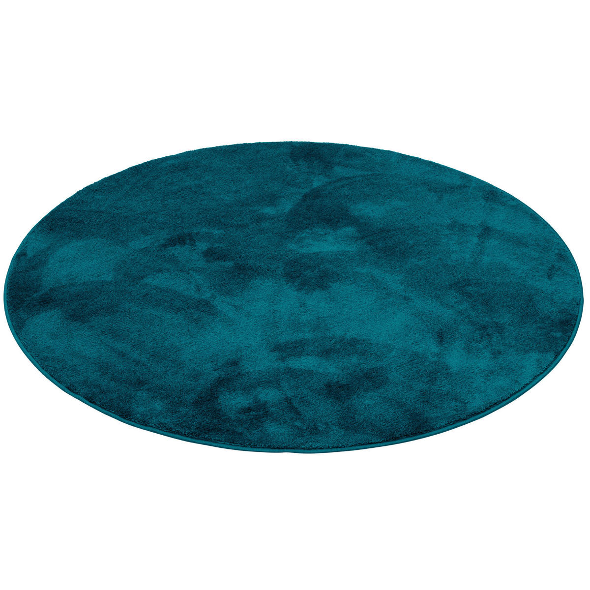 HOCHFLOR LANGFLOR TEPPICH SUPER SOFT MELIA RUND - Petrol, Textil (120/120cm) - Pergamon