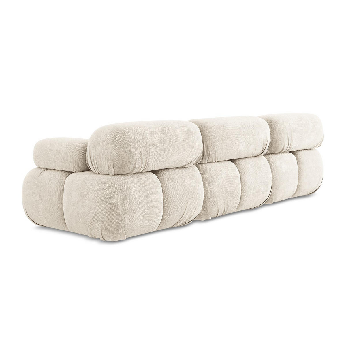 3-SITZER SOFA Chenille Stoff Beige - Beige/Creme, Kunststoff/Textil (285/70/96cm) - LaMiaSofa