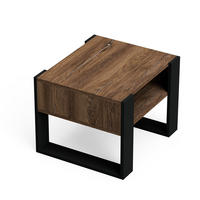COUCHTISCH CORA65 - Eichefarben/Schwarz, Holzwerkstoff (65/53.6/45cm)