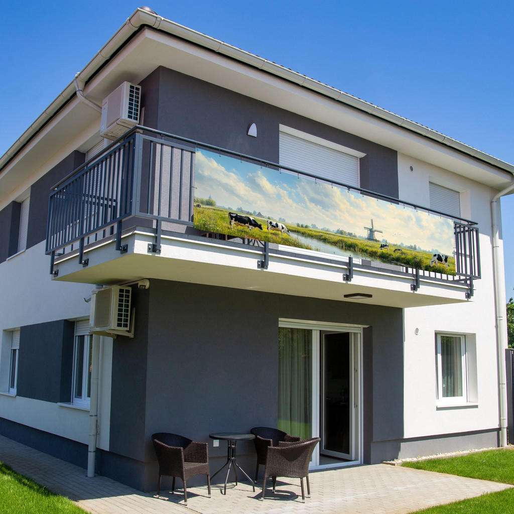 Thumbnail - MuchoWow Balkon-Sichtschutz, Grün, Kunststoff, Rechteckig, 500x130 cm, Sonnen- & Sichtschutz, Sichtschutz Garten, Balkon...