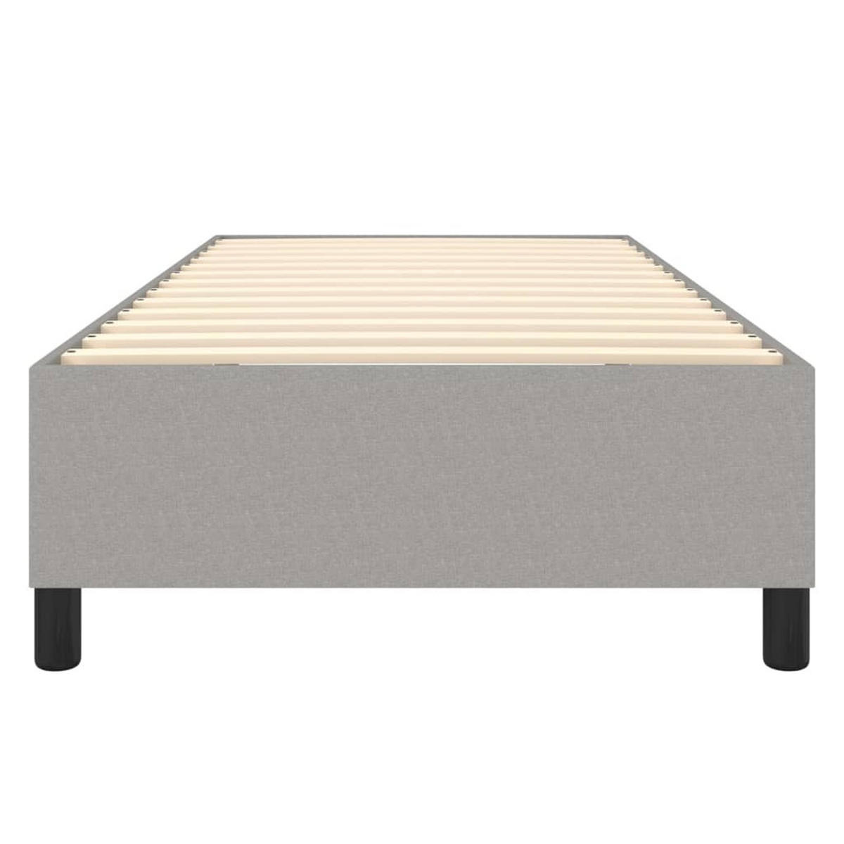 BOXSPRINGBETTGESTELL Hellgrau 100/200 Cm Stoff - Grau, Textil (100/200cm) - vidaXL