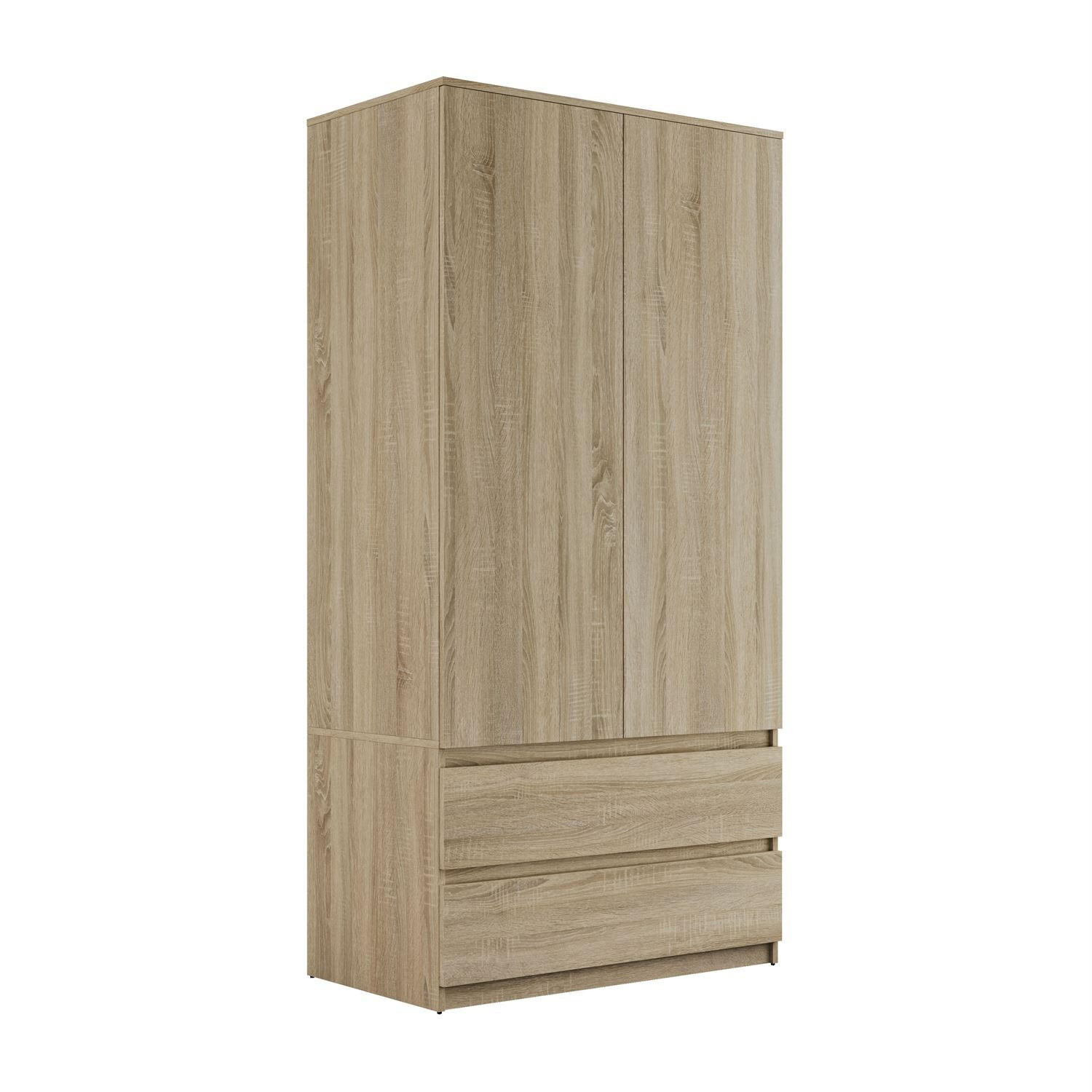 SCHRANK HANA SS-90 Sonoma Eiche - Sonoma Eiche, Holzwerkstoff (90/180/50cm) - Lookway
