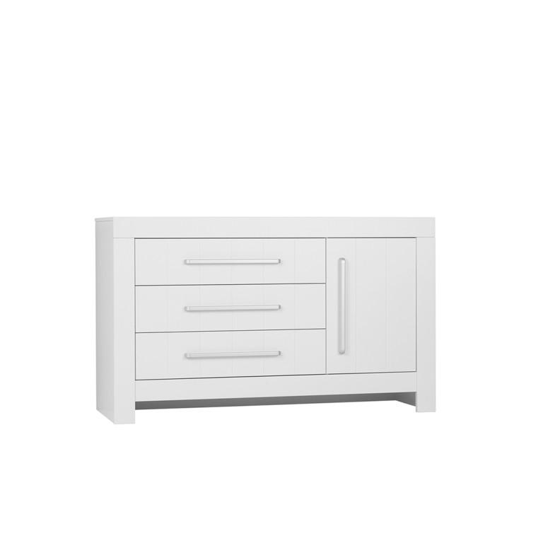 DĚTSKÁ KOMODA bílá - bílá, kompozitní dřevo (156.2/94/56cm) - Petits-meubles