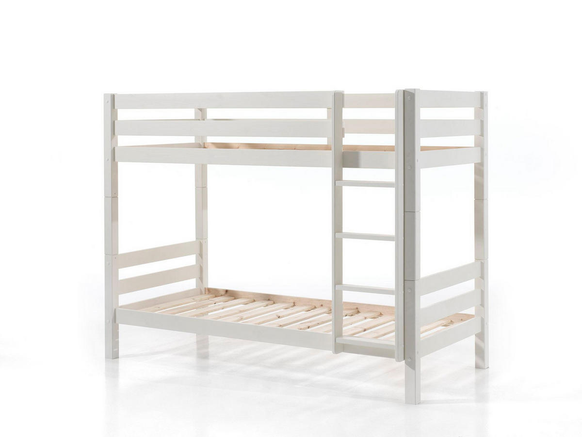 ETAGENBETT Karolina 210x161x105 aus Massivholz in Weiß - Weiß, Holz (90/200cm) - 58aufmkessel