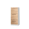 MIKROWELLENSCHRANK Fame-Line Goldkraft Eiche 60 cm - Eiche Wotan/Weiß, Holzwerkstoff (60/153.6/58.1cm) - Vicco