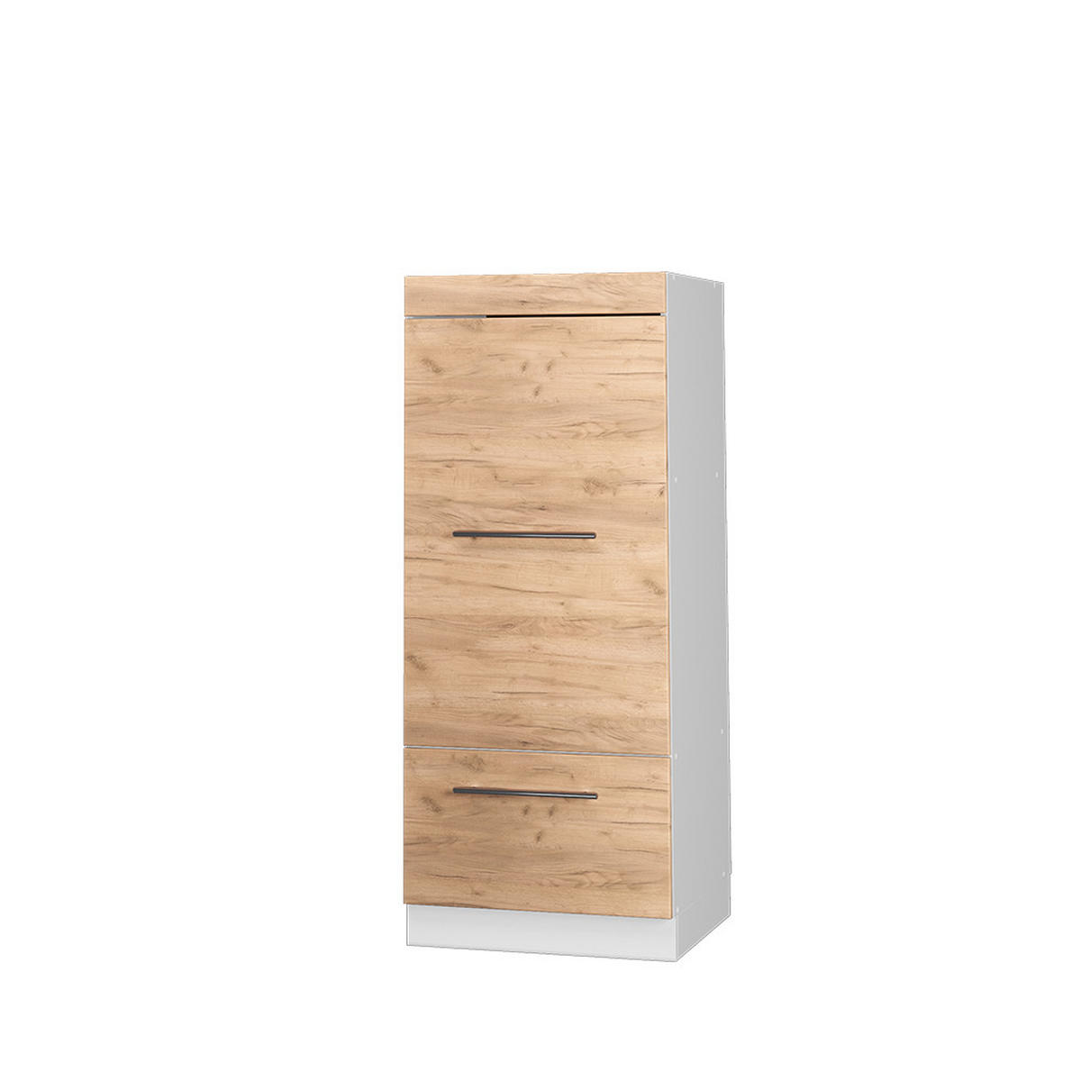 MIKROWELLENSCHRANK Fame-Line Goldkraft Eiche 60 cm - Eiche Wotan/Weiß, Holzwerkstoff (60/153.6/58.1cm) - Vicco