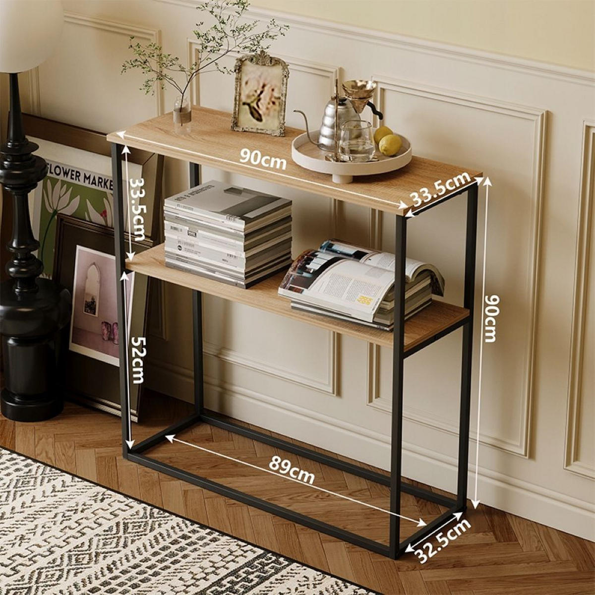 KONSOLE, braun 90/90/32,5 - Braun, Holzwerkstoff (90/90/32.5cm)