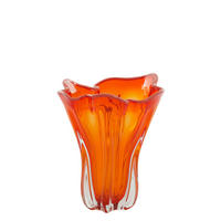 VASE Kazuno Orange Ø22/27 cm - Orange, Glas (22/27cm) - Light & Living