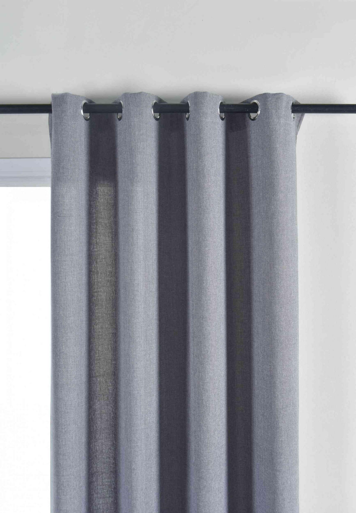 VORHANG »Essen« HxB 245x145 cm Dunkelgrau - Dunkelgrau, Textil (145/245cm) - Gardinenbox