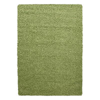TEPPICH Hochflor Unifarben Polypropylen Wohnzimmer Shaggy Grün Läufer 100x200 - Grün, Textil (100/200cm) - KADIMA DESIGN