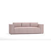 3-SITZER-SOFA Nova Puderrosa Cord - Pink/Schwarz, Holz/Kunststoff (230/64/92cm) - S-Style Möbel