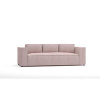 3-SITZER-SOFA Nova Puderrosa Cord - Pink/Schwarz, Holz/Kunststoff (230/64/92cm) - S-Style Möbel