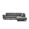 ECKSOFA SALVINI 5-Sitzer, dunkelgrau - Dunkelgrau/Schwarz, Holzwerkstoff/Textil (292/158cm) - Courtois Laville