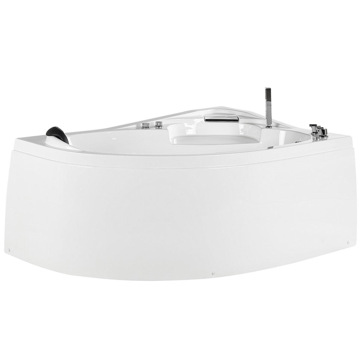 WHIRLPOOL-BADEWANNE mit LED 100x150x80 cm weiß Neiva - Weiß, Kunststoff (100/80/150cm) - Beliani