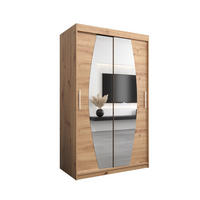 SCHWEBETÜRENSCHRANK 200/120/62 2-türig - Silberfarben/Eiche Artisan, Holz/Kunststoff (120/200/62cm) - MÖBEL KRYSPOL