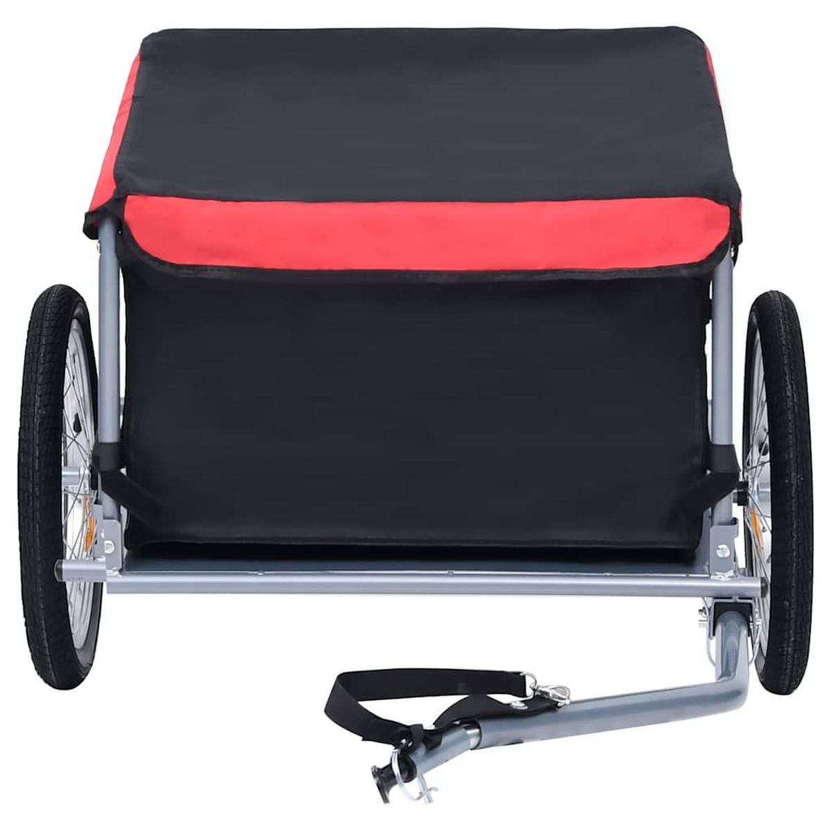 FAHRRADANHÄNGER Schwarz Und Rot 65 Kg - Schwarz, Metall (72/58/136cm) - vidaXL