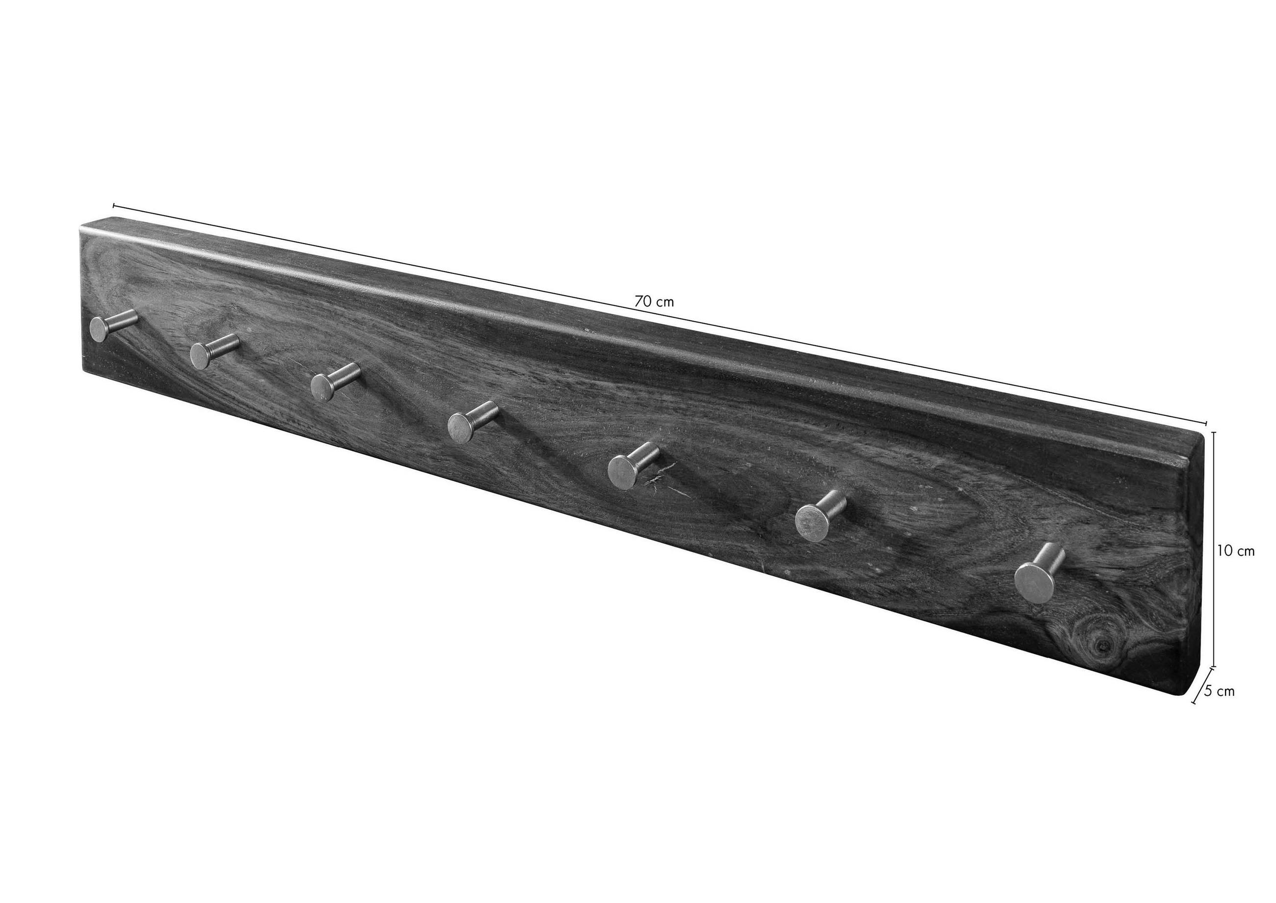Massivmoebel24 Wandgarderobe Dunkelbraun 70x10x5 cm