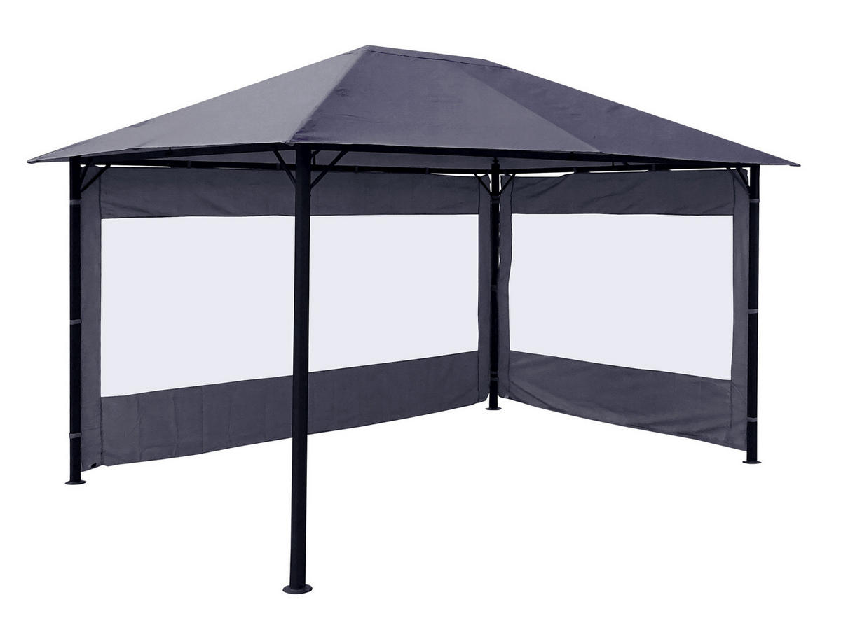 2 Seitenteile mit Fenster für Pavillon Nizza 3x4m Grau - Grau, Kunststoff/Textil (250/190/350cm) - QUICK STAR