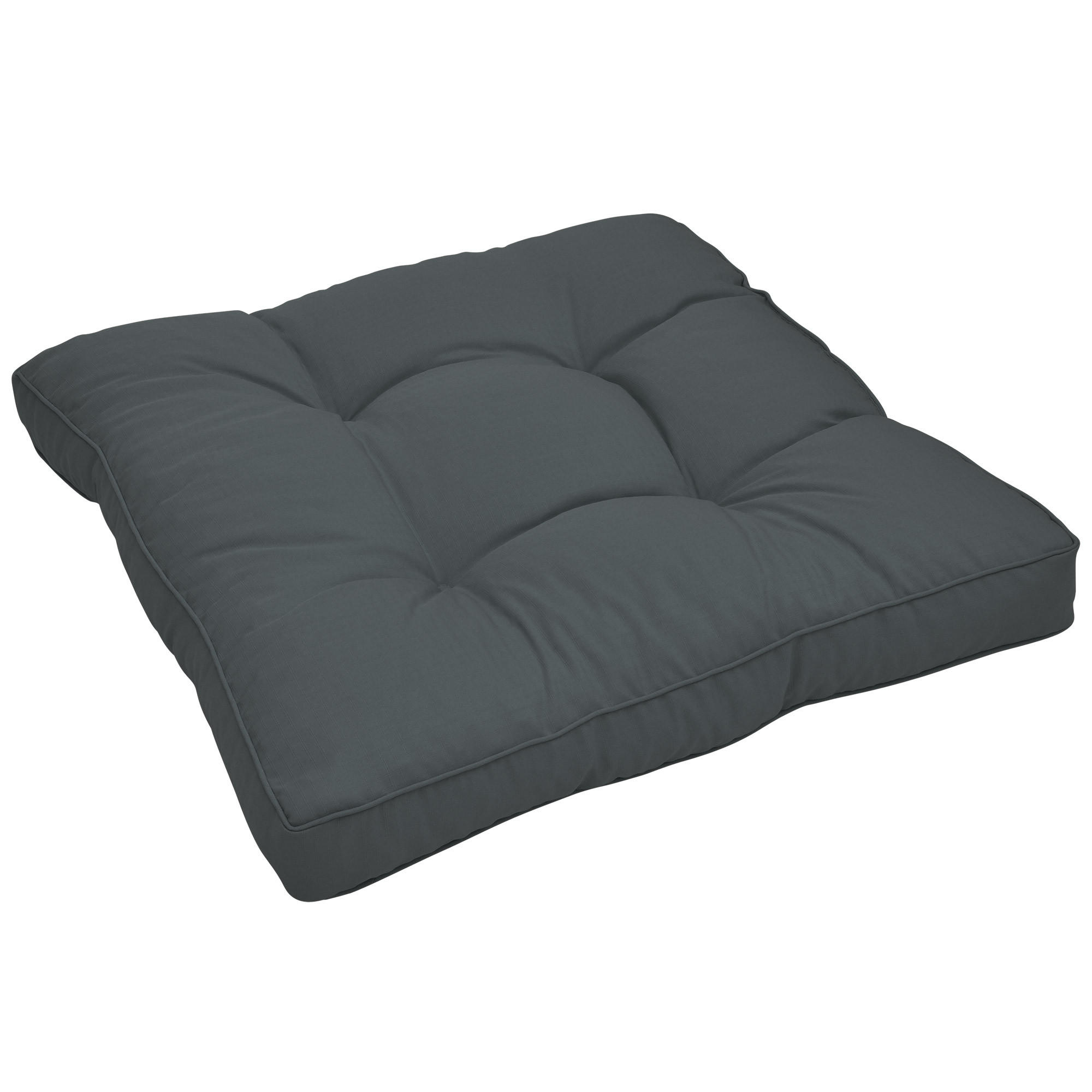 LOUNGEKISSEN Xluna Sitz 50/50/10 cm Graphitgrau - Grau, Textil (50/50/10cm) - Beautissu 