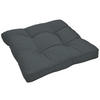 LOUNGEKISSEN Xluna Sitz 50/50/10 cm Graphitgrau - Grau, Textil (50/50/10cm) - Beautissu 