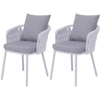 ZÁHRADNÁ STOLIČKA Svetlošedá - svetlosivá, kov (56/71/57cm) - MCW
