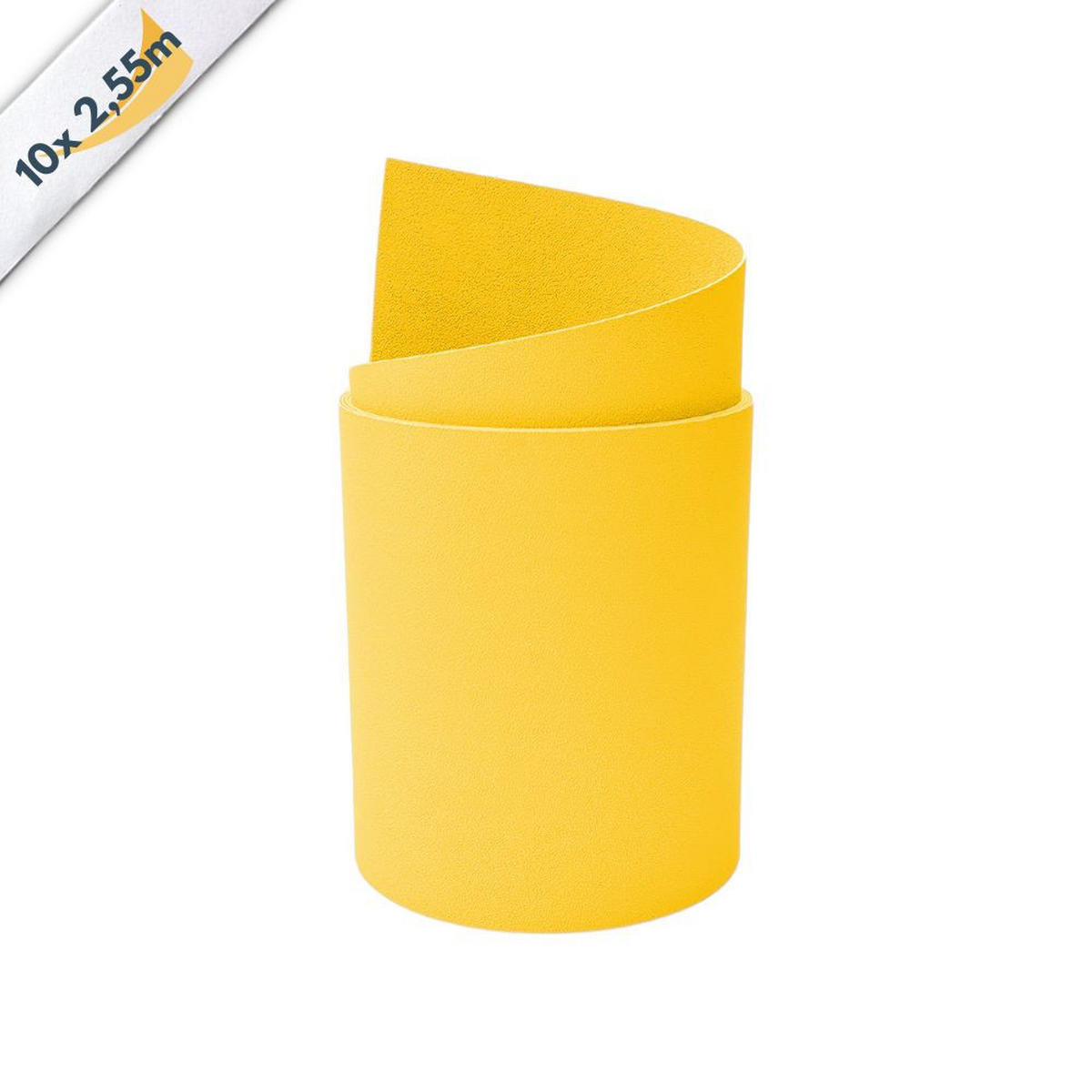 SICHTSCHUTZSTREIFEN PP Sichtschutzstreifen Doppelstabzaun Gelb,10x 2,55m - Gelb, Kunststoff (2550/19cm) - ZAUN|ZU