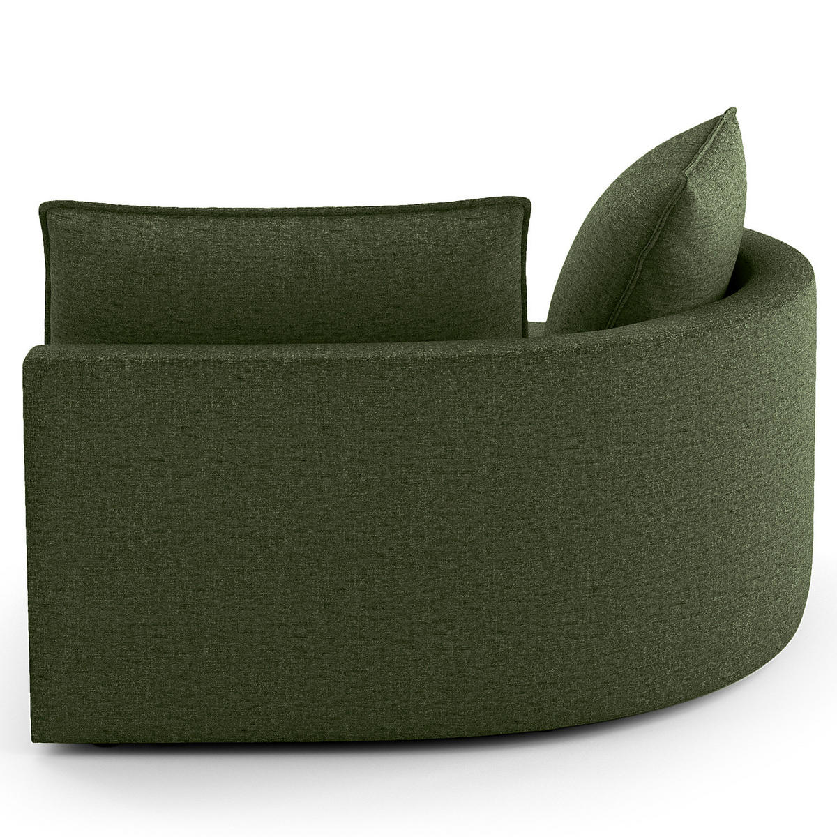 OTTOMANE - modular - Schwarz/Grün, Kunststoff/Textil (126/82/154cm) - home24