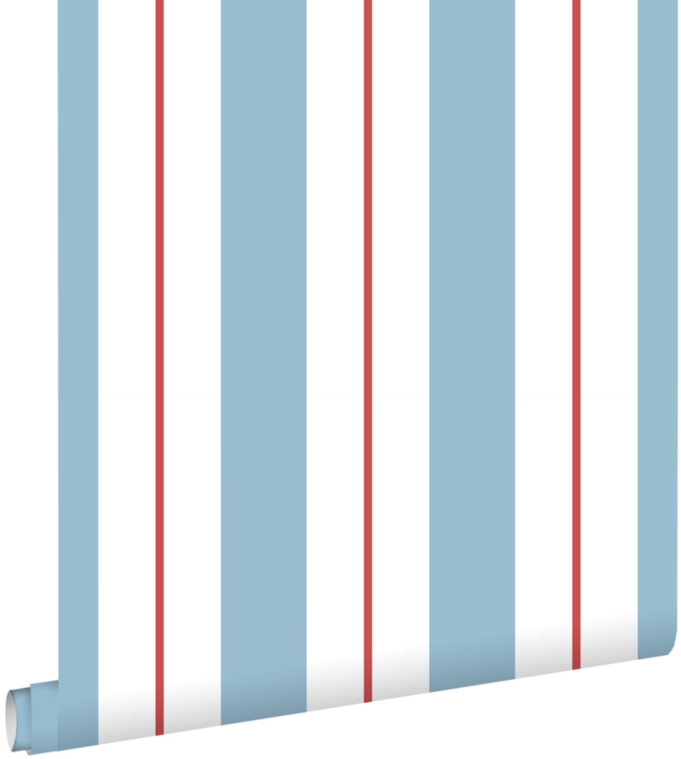 TAPETE Streifen 0.53 x 10.05 m - Blau, Papier (53/1000cm) - ESTAhome