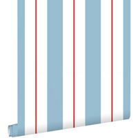 TAPETE Streifen 0.53 x 10.05 m - Blau, Papier (53/1000cm) - ESTAhome