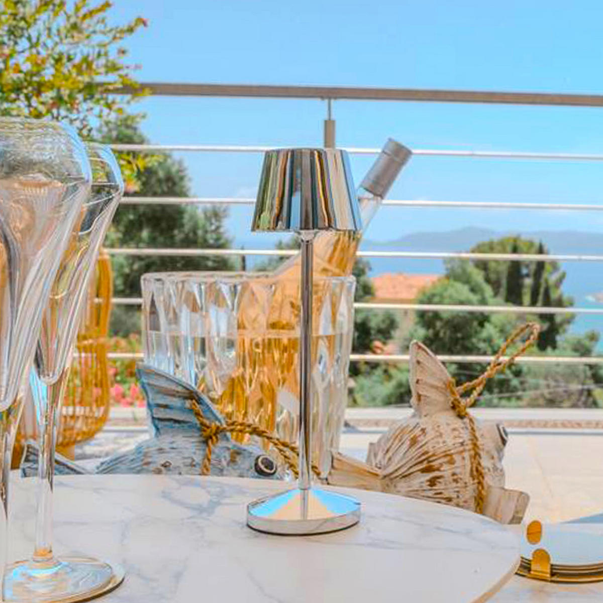 KABELLOSE EMILY silber - Silberfarben, Metall (7.5/7.5/20cm) - Lumisky