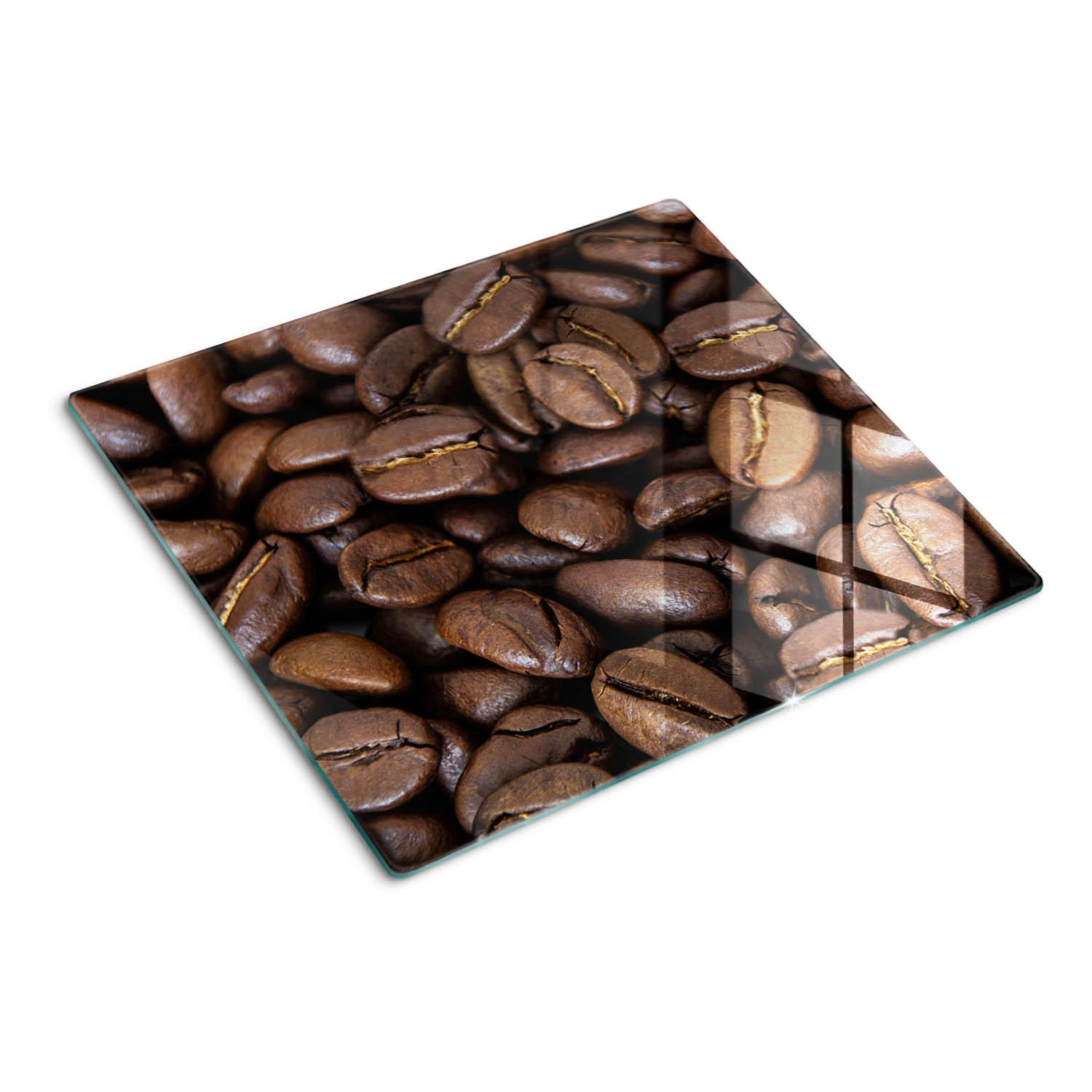 GLASPLATTE 60x52 cm Kaffeebohnen - Braun, Glas (60/0.4/52cm) - TULUP