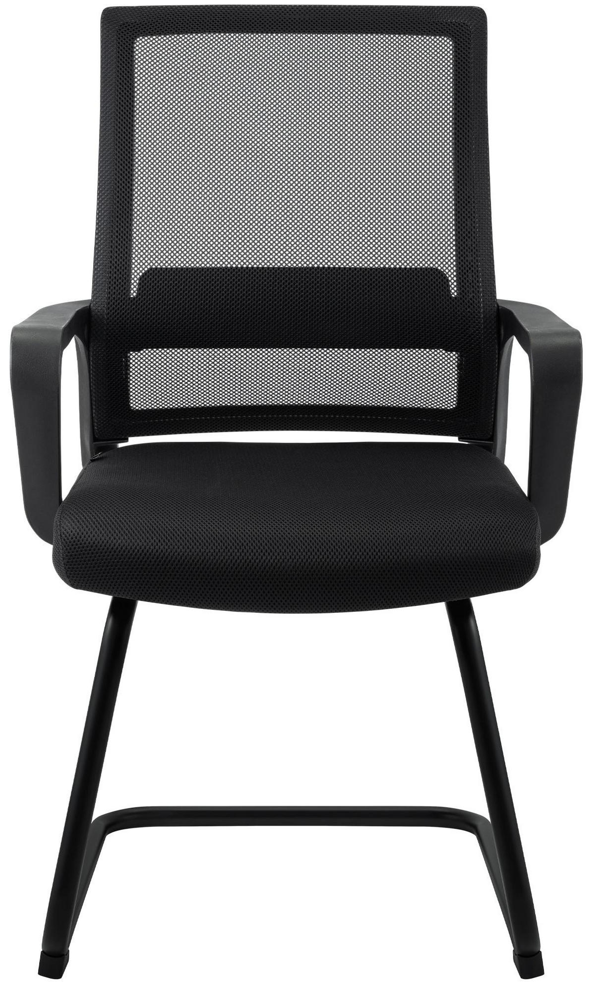 BESUCHERSTUHL Sofia Kunststoff Schwarz Konferenzstuhl Bürostuhl - Schwarz, Kunststoff (58/96/60cm) - DELUKE