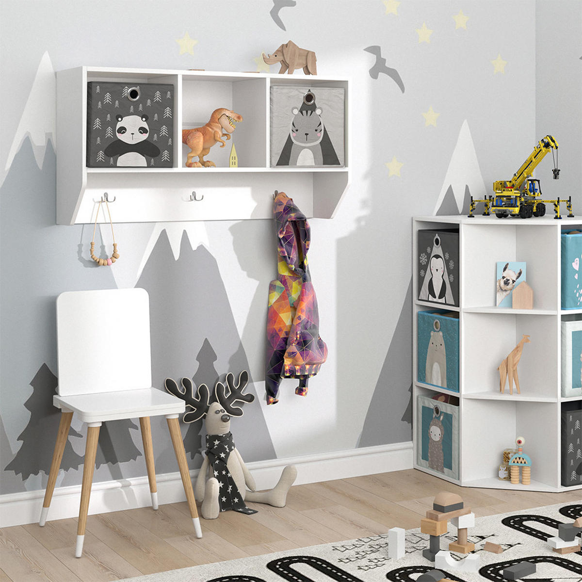 POLICE NA DĚTSKÝ POKOJ Luigi Bílá - bílá, kompozitní dřevo (31/56/107.2cm) - Vicco