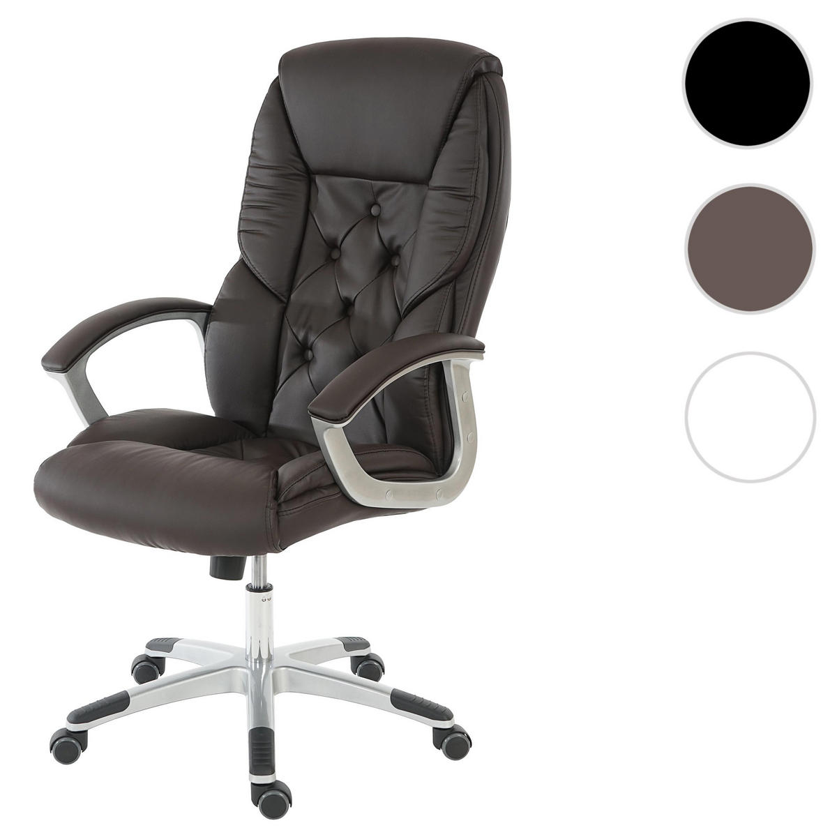 PROFI-BÜROSTUHL XXL Braun - Braun, Textil (68/125/77cm) - MCW