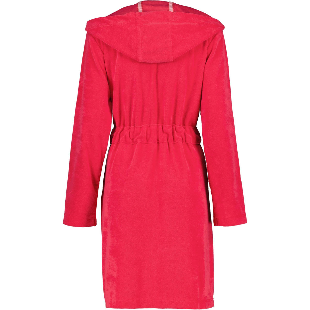 BADEMANTEL DAMEN KURZMANTEL MIT KAPUZE TAMPA KIRSCHROT - 3680 - Rot, Textil (Snull) - Vossen