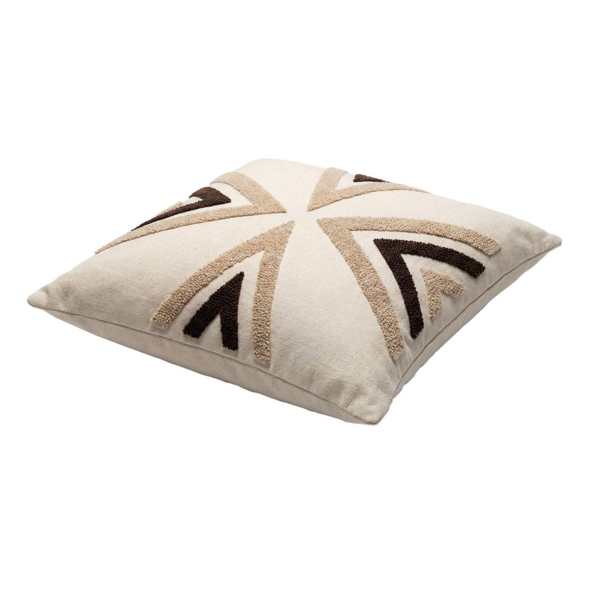 DEKOKISSEN Nordic Arrow Beige 45x45 cm mit Füllung - Beige/Multicolor, Textil (45/45cm) - Deco-Raum
