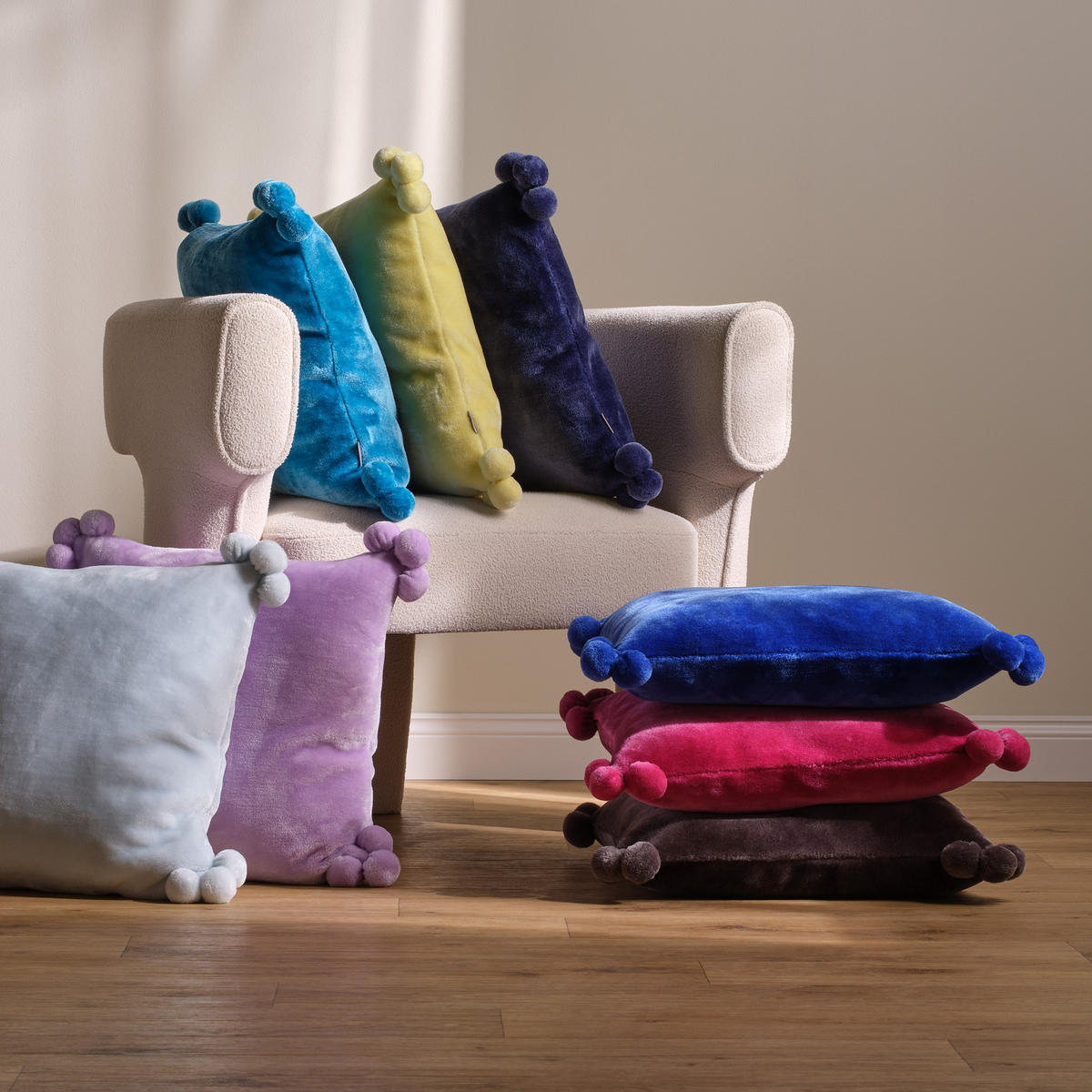 KISSENBEZUG Cabo - Violett, Textil (45/45cm) - home&you