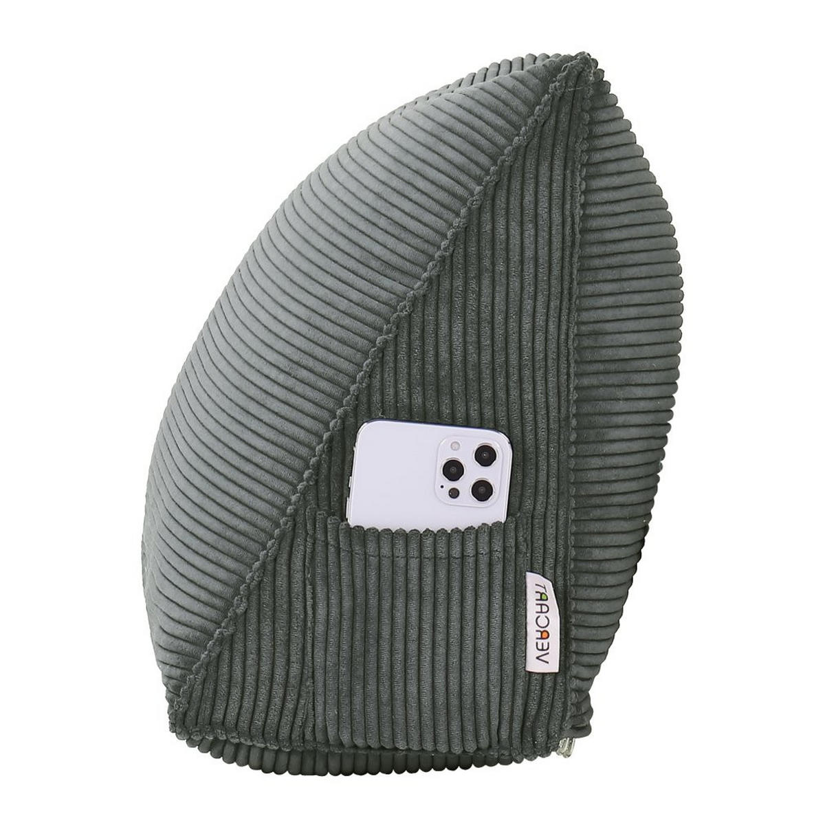 RÜCKENKISSEN für Bett Kord Grau 45 cm - Grau, Textil (35/45cm) - Vercart
