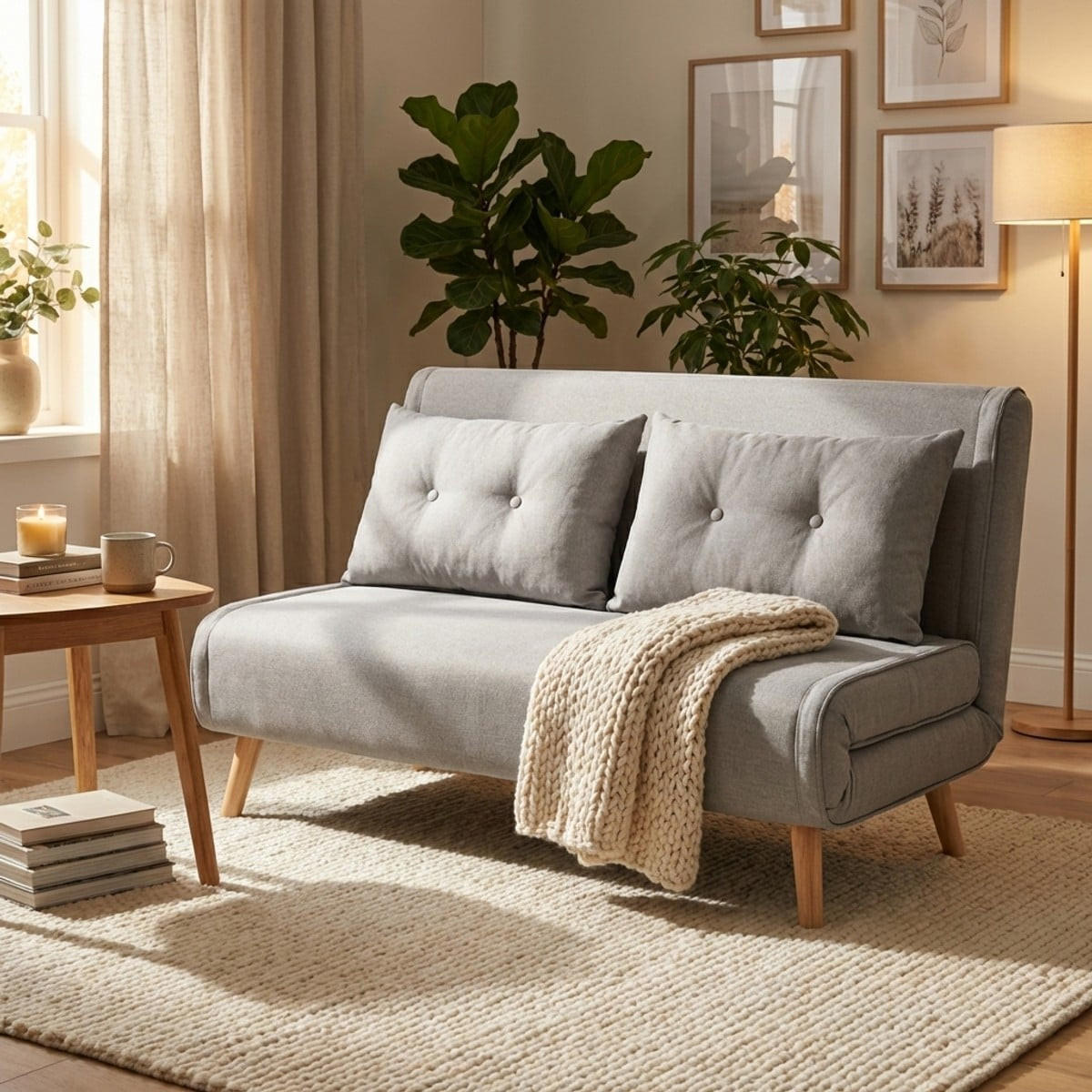 SCHLAFSOFA 2-Sitzer Elettra - Grau - Grau, Textil (135/83/190cm) - Pasmara
