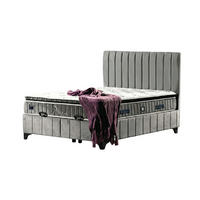 POLSTERBETTSET Alegra 180x200 Grau - Grau, Textil/Metall (180/200cm) - Villa Möbel