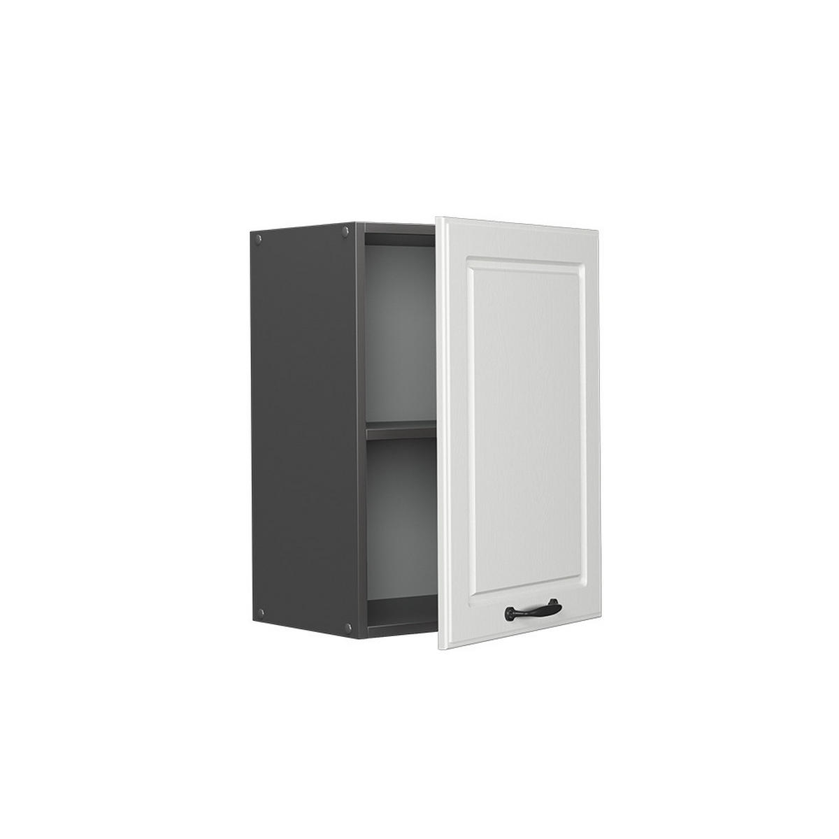 HÄNGESCHRANK R-Line Weiß Landhaus 45 cm - Anthrazit/Weiß, Holzwerkstoff (45/60/31cm) - Vicco