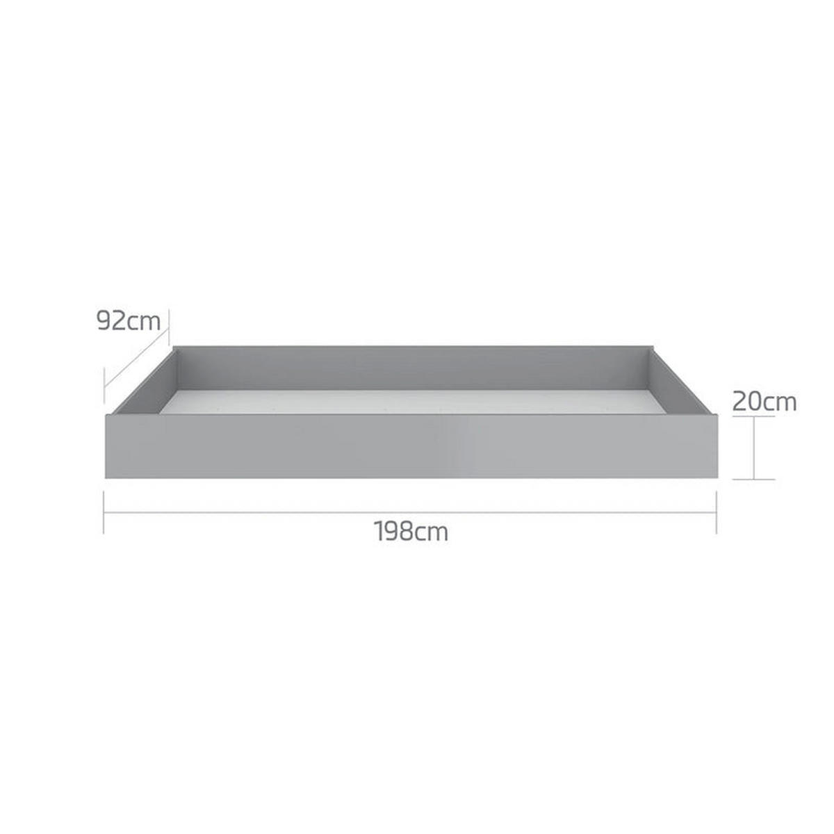 POSTEĽ 90/200 Sivá - sivá, kompozitné drevo (90/200cm) - Petits-meubles